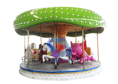 중국 12 유원지를 위해 주문을 받아서 만들어지는 좌석 아이 회전 목마 탐 4.8m 고도 색깔 공장