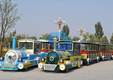 중국 주문을 받아서 만들어진 카니발 인적 미답 기차 탐 42 성인 수용량 전기 관광 기차는 탑니다 공장